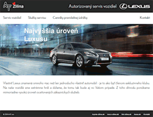 Tablet Screenshot of lexus-zilina.sk